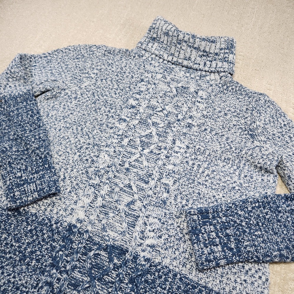 Banana Republic Sweater Women Medium Fisherman Chunky Cable Knit Heavy Cotton